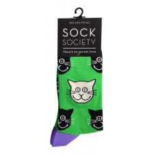 Kitty Kat Socks - Green